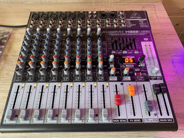 Behringer XENYX X1222USB Input Bus Mixer with Xenyx Mic Preamp and Compressor