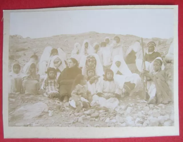 Orig. Fotos (2 Stk.) Algerien Algeria Algérie Bédouin Nomaden Kinder um 1880
