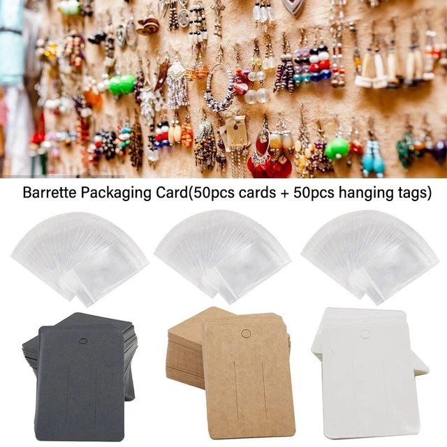 Card Hair Clips Holder Transparent Hanging Tags Hairpin Display Boardcard