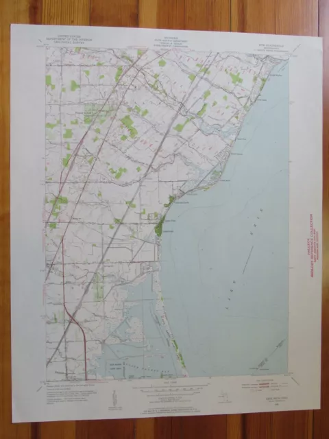 Erie Michigan 1953 Original Vintage USGS Topo Map