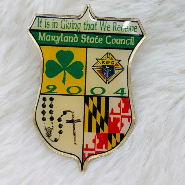 2004 Knights of Columbus Maryland State Council Enamel Member Lapel Pin