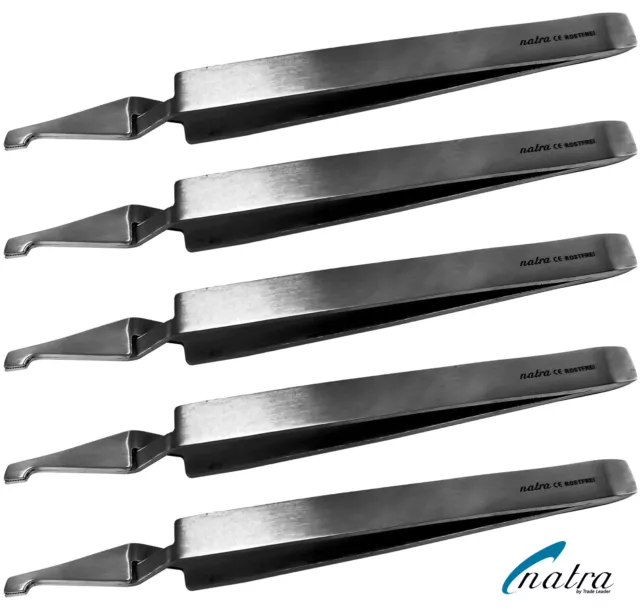 5 Pince à épiler Précelle Bracket Holder Forceps Tweezers 14 cm NATRA GERMANY