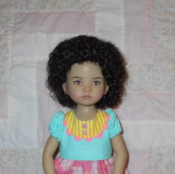 Monique ANNIE Doll Wig SIZE 7/8 DARK BROWN Super Soft Afro Curls Full Cap NWT