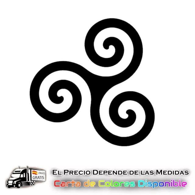 Trisquel Triskelion Triskel Vinilo Pegatina Zen Talismán Simetría Rotacional