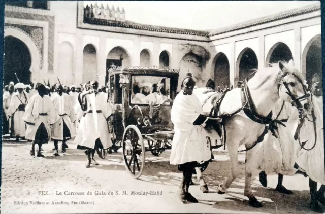 Cpa Maroc Fez . Sultan Moulay Hafid 1909 postcard 8876