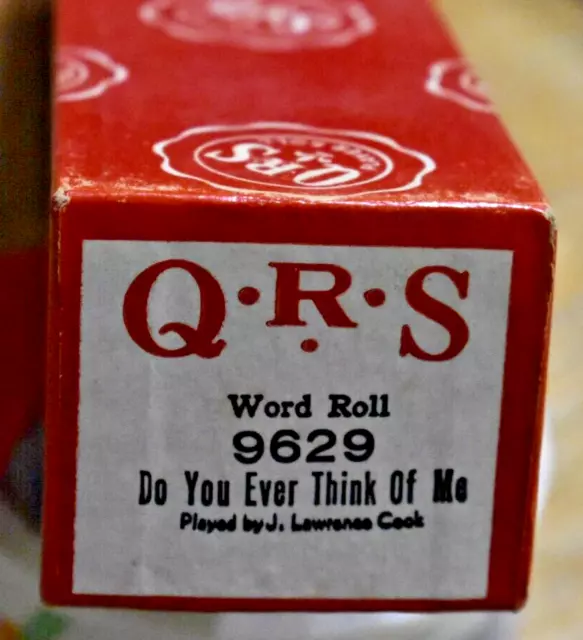 DO YOU EVER THINK OF ME QRS Player Piano Word Roll 9629 Pianola  Lawrence Cook