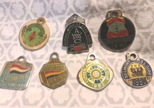 Paire De Badges émaillés Vintage Sydney Bicycle & Motor Club – Années 1980
