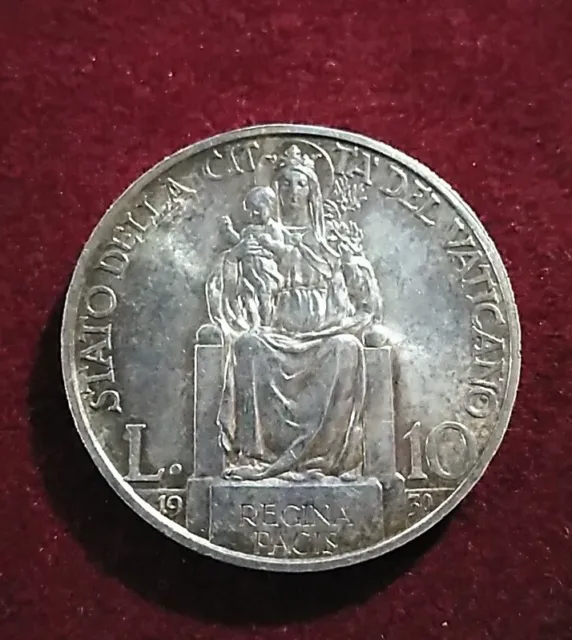Citta' Del Vaticano, Pio Xi Anno Ix, 10 Lire 1930,Ag 10 Grammi, Conserv Bb+