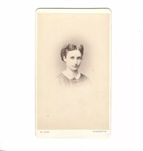 Philipp Hoff CDV Foto Damenportrait - Frankfurt Main 1860er