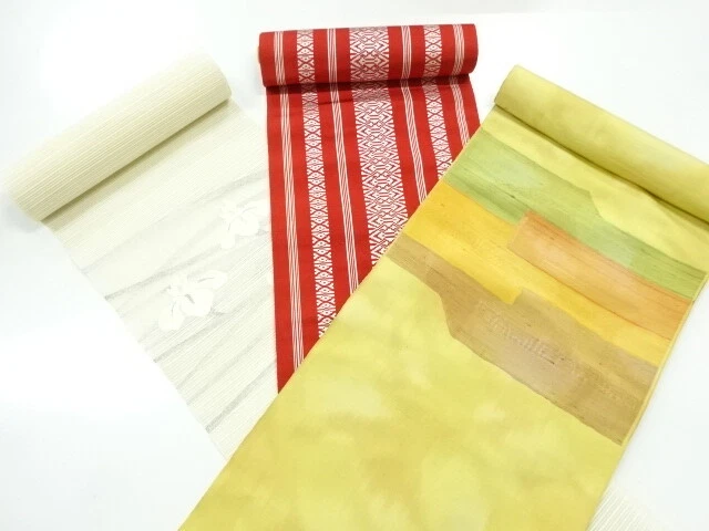 44565# Japanese Kimono / Bolt For  Nagoya Obi / Set Of 3