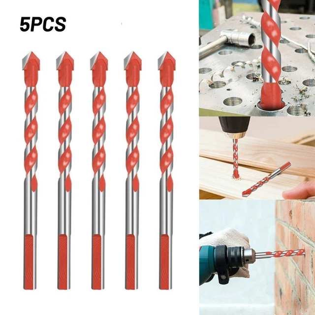 Multifunzione Trapano Punta 5pcs Alluminio Pugilato Foro Triangolo Gambo Manico