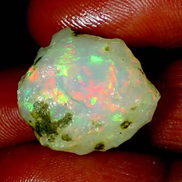 100% Natural Ethiopian opal 13.10 Cts.Flashing Rough 19x20x09 MM Loose Gemstone