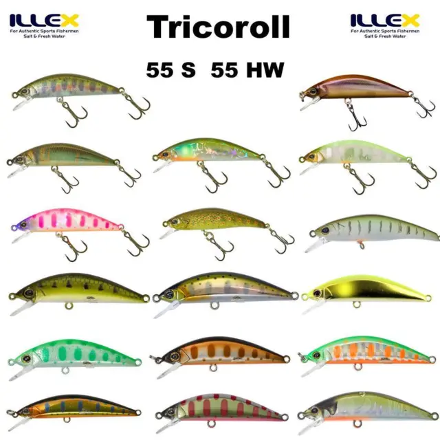 Illex Tricoroll Wobbler 55 S, 55 HW Jackall Bros. Lake Police Forelle Barsch