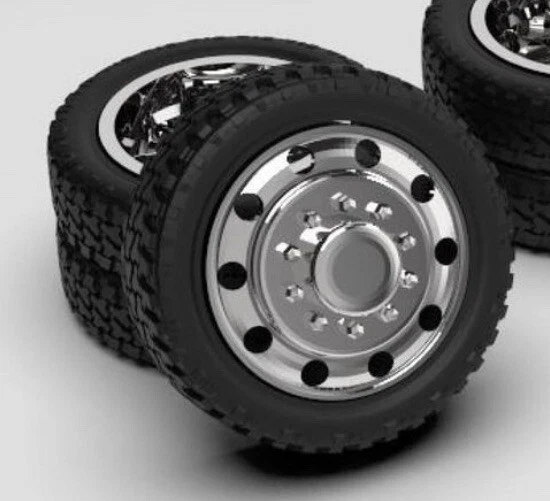 125 26” SEMI Truck “Alcoa’s”Dually Wheels In Standard Tires (2 Fronts