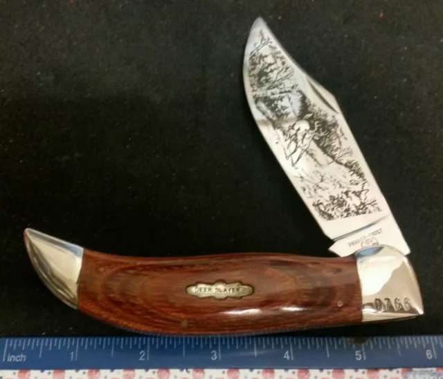 Parker Frost by Star Deer Slayer Big Clasp knife, Laminate wood, 0766 of 1000 =