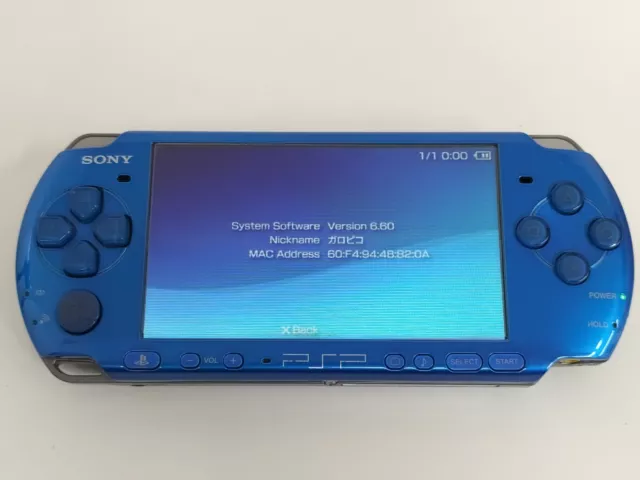 L517 Ship Free Sony PSP 3000 console Blue Handheld system Japan