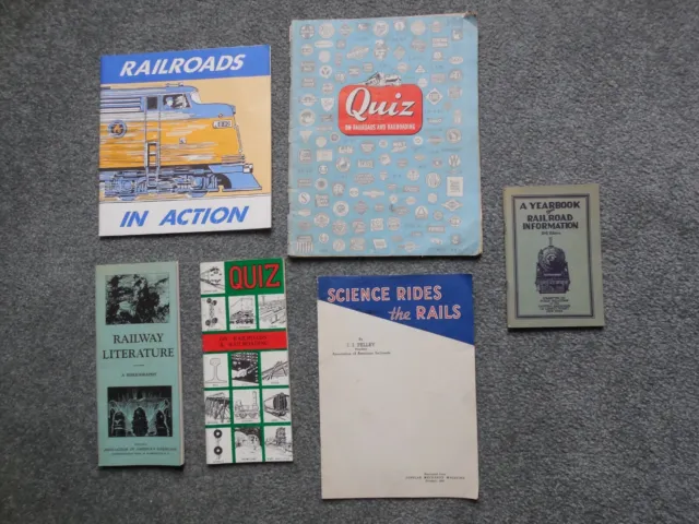 SIX PAMPHLETS ON AMERICAN RAILROAD INFORMATION FROM THE 1940s, 50s & 60s