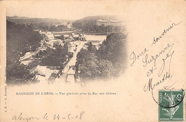 CPA Dept 61 Orne - Bagnoles de l' Orne vue générale prise de la rue aux Chiens