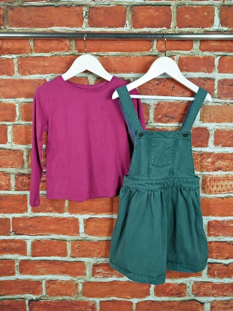 Girls Bundle Age 4-5 Years Fatface John Lewis Denim Pinafore Dress Top Set 110Cm