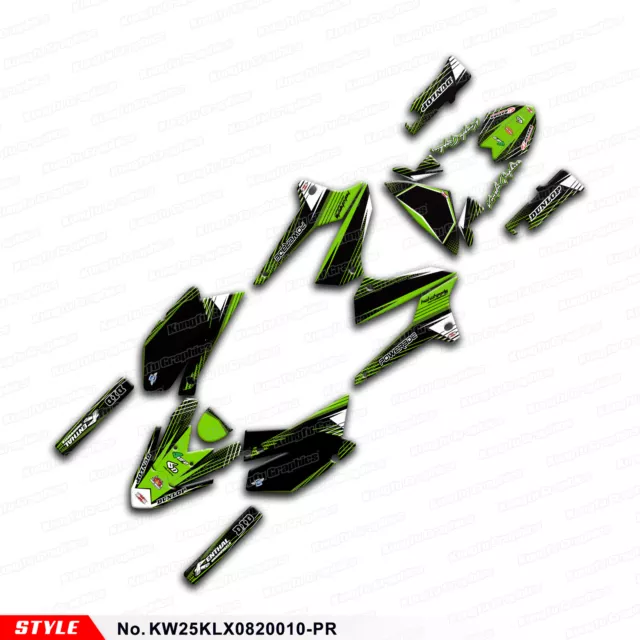 Custom Motorcylce Full Vinyl Decal Graphics Kit for KLX250 KLX250S 2008-2020