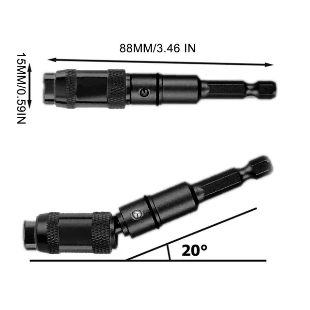 STEEL IMPACT Pivoting Bit Tip Holder Swivel Tool Drill C1U7 Bits ρθ EUR 5,76 PicClick FR