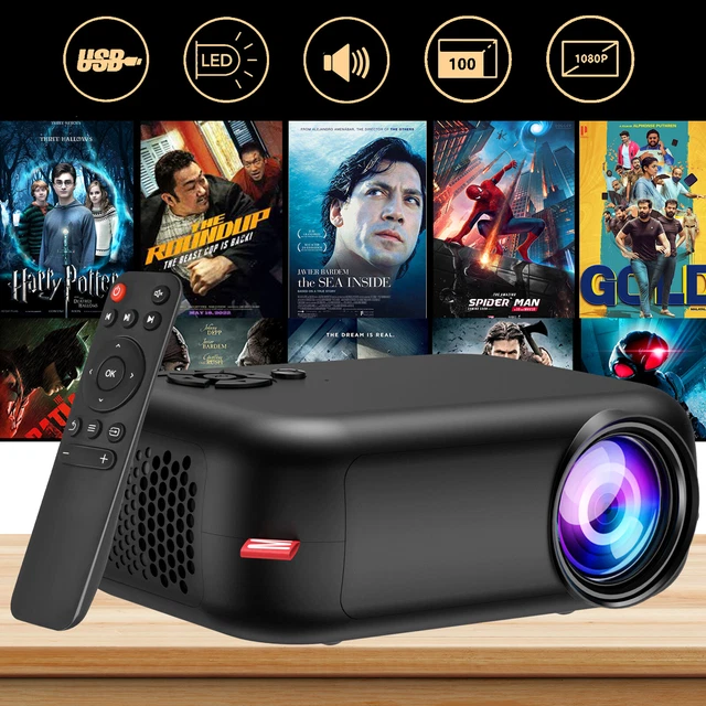 Pocket 2000L Mini XGODY Projector Portable 1080P Home Cinema Theater Multimedia