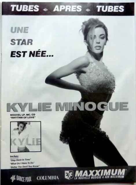 KYLIE MINOGUE = 1 PAGE 1991 French CLIPPING / COUPURE DE PRESSE