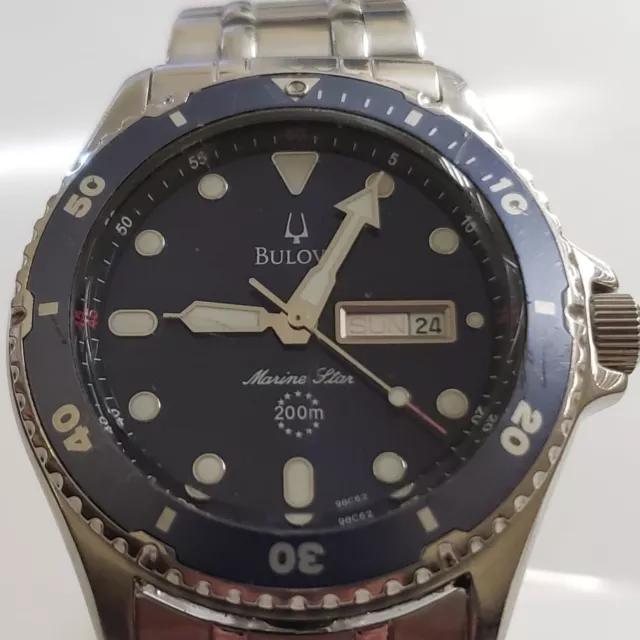 R Y6 Bulova Marine Star 98C62 Wrist Watch for Men 200 METER