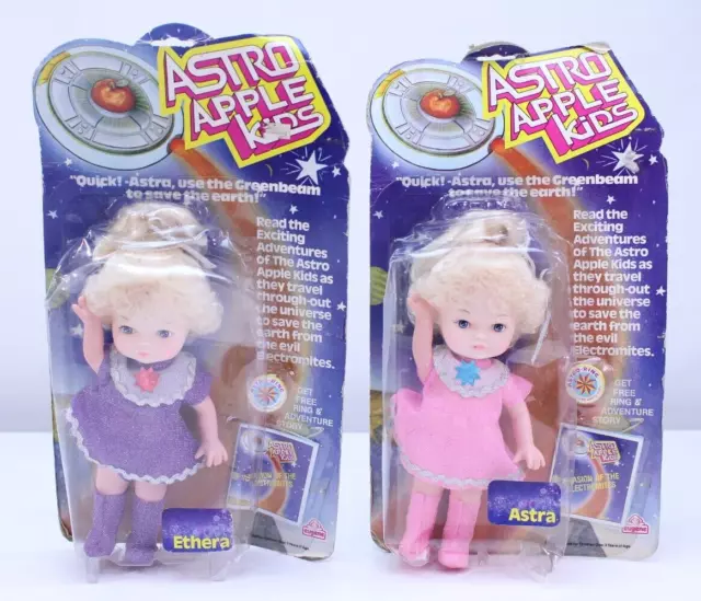 VTG Eugene Astro Apple Kids Dolls Astra Ethera Ring Adventure Story Pink Purple