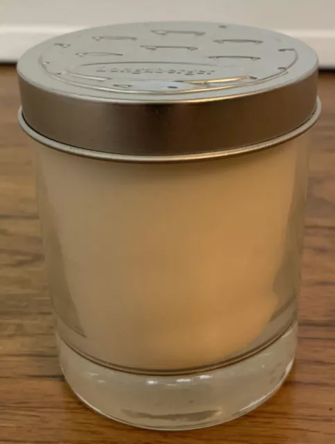 Longaberger 6.5 Oz. Candle Jar - Frosted Sugar Cookie - Metal Basket Weave Lid 2