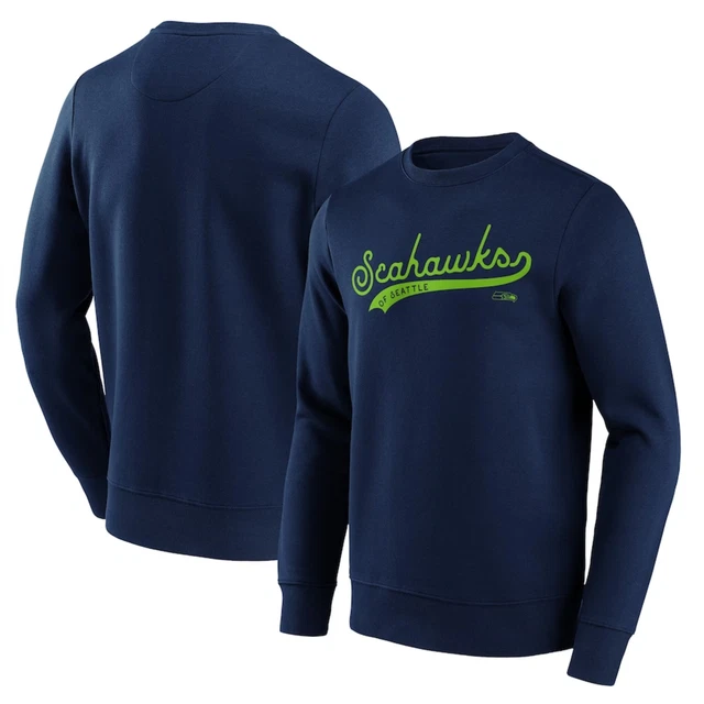 Seattle Seahawks NFL Sweatshirt (Size L) Men's Retro Pendant Top - New
