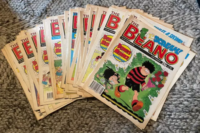 42x Job Lot Bundle Beano Comics 1990 Almost Full Year Good Condition