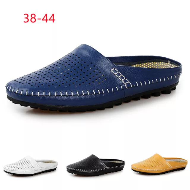 Herren Weiche Sohle Atmungsaktiv Schuhe Halb Hausschuhe Freizeit Slipper Flach