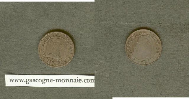 1 centime 1861 K Bordeaux Napoléon III
