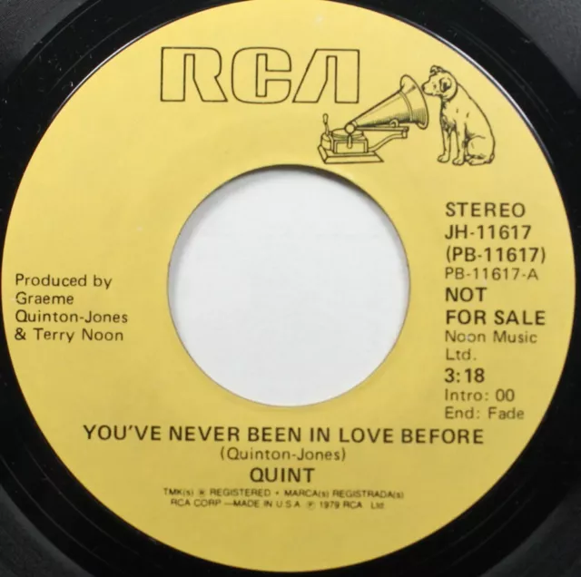 Rock Promo Nm! 45 Quint - You'Ve Never Been In Love Before / You'Ve Never Been I