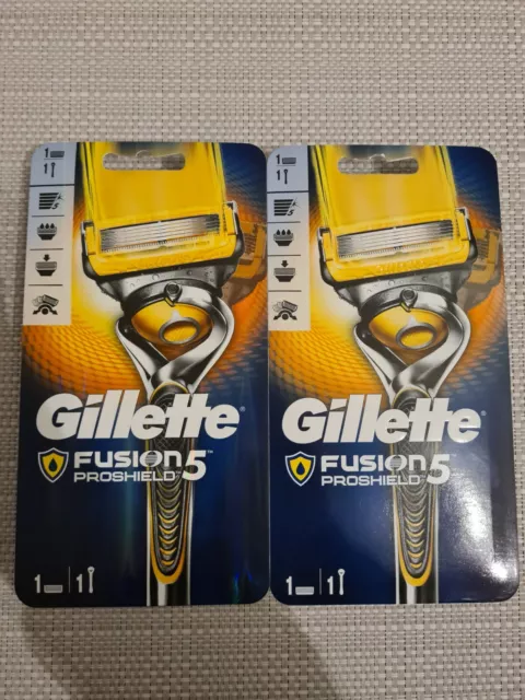 2 X Men’s Gillette Fusion 5 Proshield Manual Razor 100% ***Genuine Product***