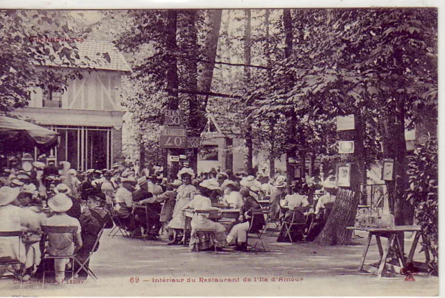 CPA 94 Env. Le PlessisTrévise Nogent s/Marne CHENNEVIERES Restaurant ILE D'AMOUR