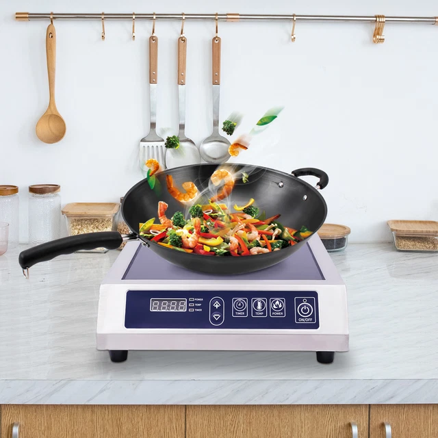 Einzel-Induktionskochplatte 3500W – 11 Leistungsstufen (400-3500W), Temperatur 60-300°C, 24h-Timer, Überhitzungsschutz, Für