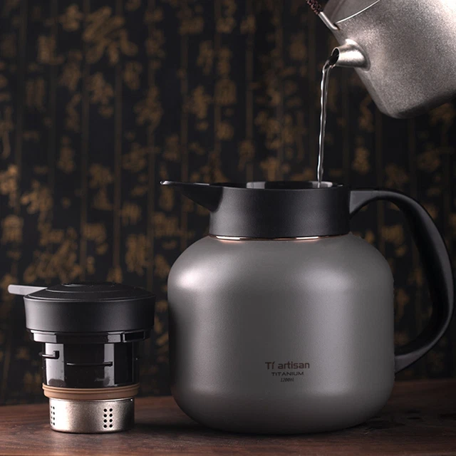 Bouteille à Vin En Titane Pur - 180 Ml, Portable Et épaissie - Idée Cadeau Déco