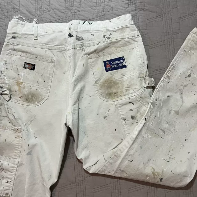 DICKIES SHERWIN WILLIAMS Carpenters Pants Paint JNCO style Distressed ...