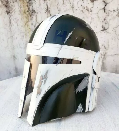 Der Mandalorianer Weiß Tragbare Helm Star Wars Schwarz Serie Sammlerstück Armor