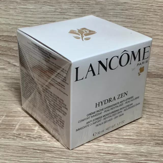 LANCOME HYDRA ZEN Crème riche Hydratante anti stress 50ml Peau revitalisée