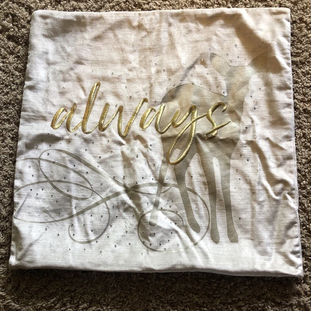 Harry Potter Pillow Case Cover Always Wizarding World (18 x 18) Embellished**GUC
