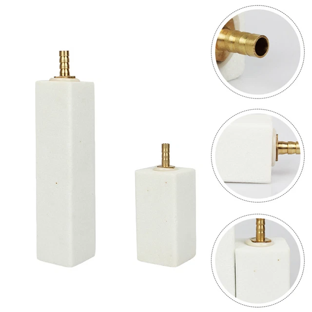 2 PZ PIETRA Bolla per Acquario Pesci Pietre Aria Ceramica Nebbia Fine