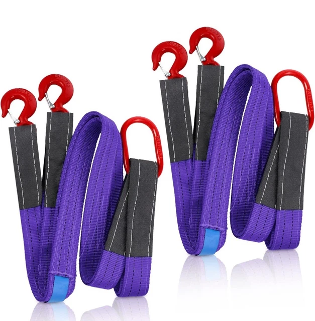 4409LBS Two Leg Bridle Web Sling,Lifting Sling Straps with Hooks,4.92Ft(1.5M)