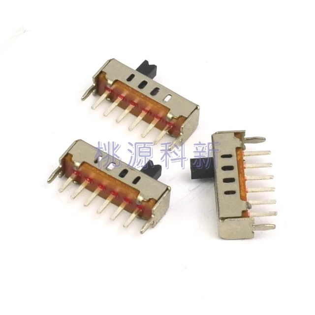 Botón De Presión Del Interruptor, Micro Interruptor, 10 Piezas SS-24H01 2P4T Doble Polo, Cuatro Tiros, 4 Posiciones, Interruptor Deslizante De 10 Pines Tipo DIP Con 4 Interruptores De Altura De Mango - Foto 3