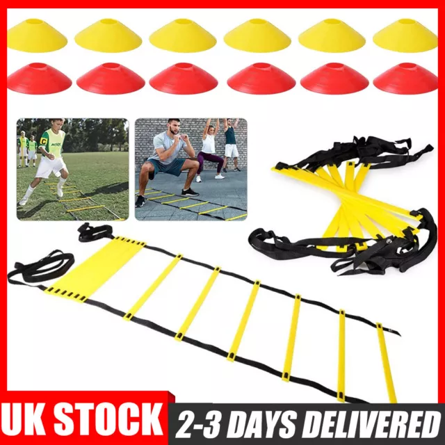 Football Fitness Speed Training Equipment Exercise Agility Ladder Cones for Kids