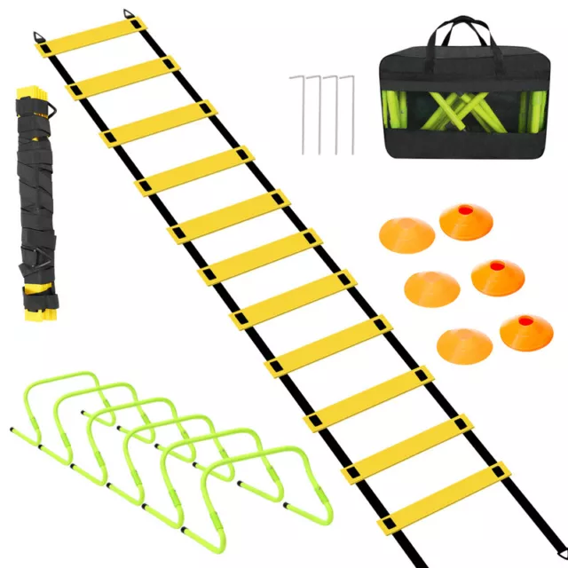 Koordinationsleiter Set Agility Markierungsteller Training Model Fußball 42cm