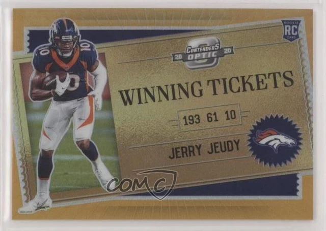 2020 Panini Contenders Optic Winning Tickets Orange /50 Jerry Jeudy Rookie RC