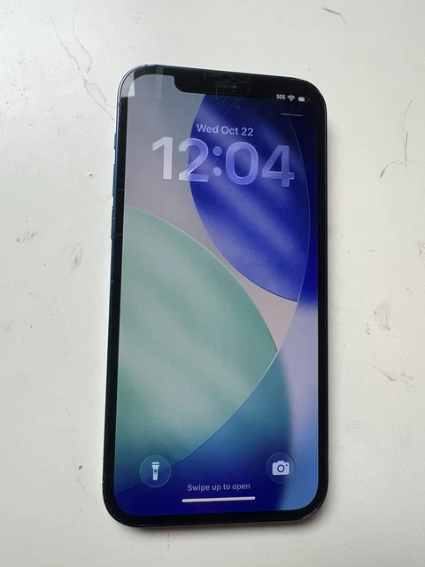 APPLE IPHONE 12 - 64GB - Blue (Unlocked) - Cracked Back